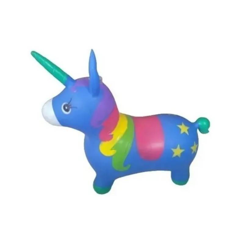 GENERICO - Pony Unicornio Saltarina Con Luces Y Sonido Color azul