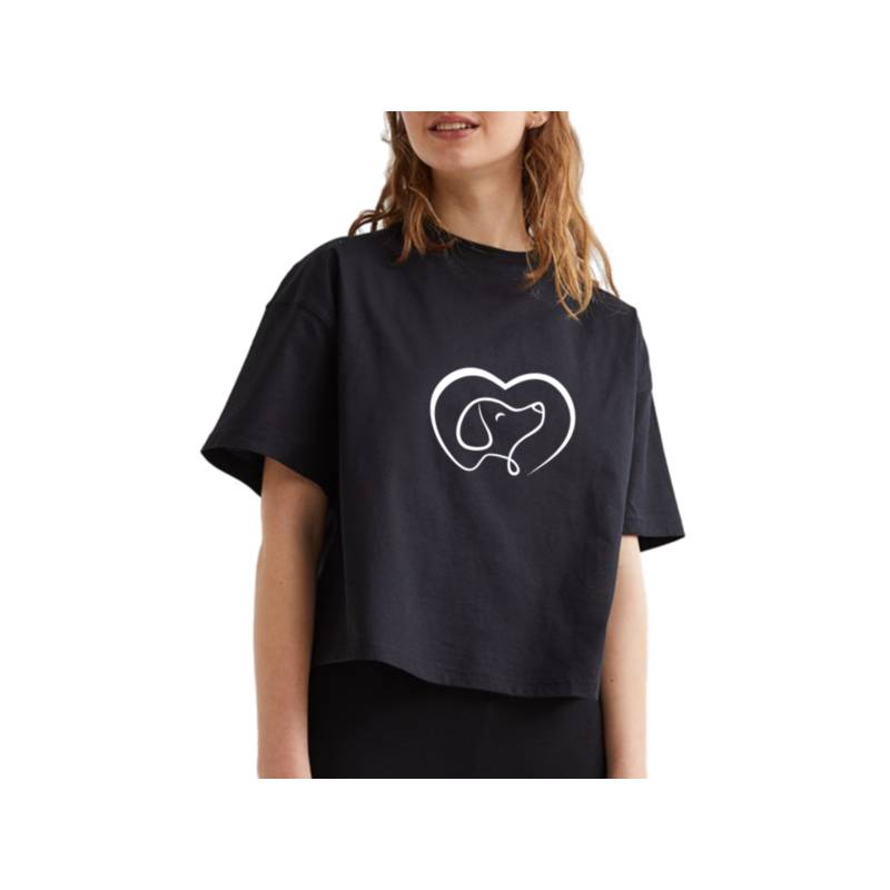 ROLY - Polera Mujer Cropped LOVE DOG Crop Top