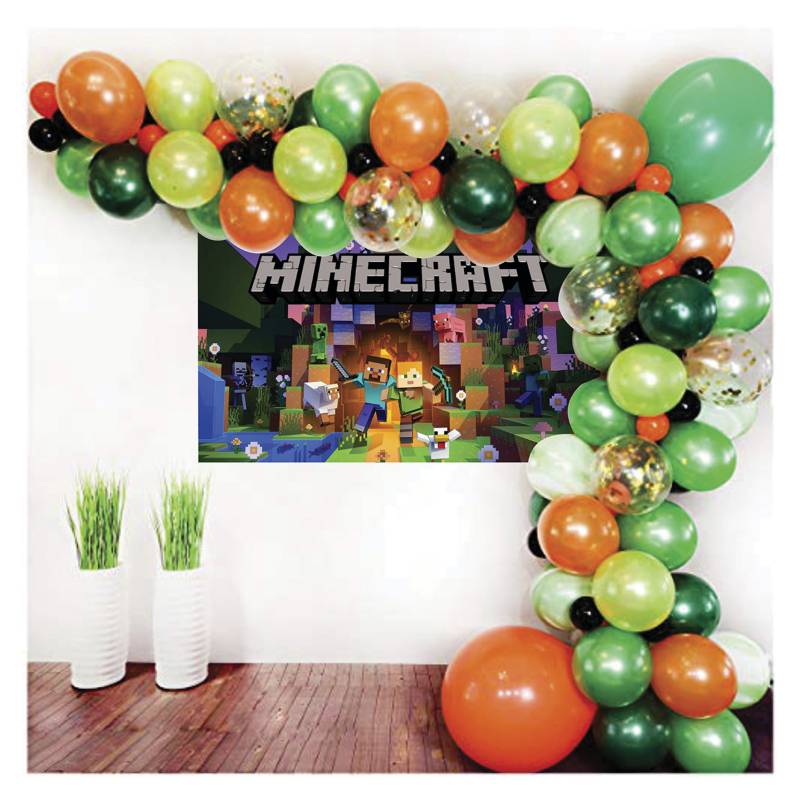 PROIC Fondo para decoracion de Cumpleaños - Minecraft 2