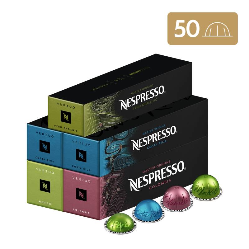 Nespresso Vertuoline - 50 cápsulas Vertuo, surtido Master Origin :  : Alimentación y bebidas
