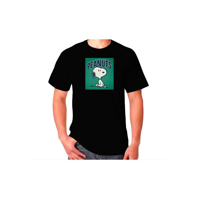 GENERICO Polera negra unisex Peanuts Snoopy falabella