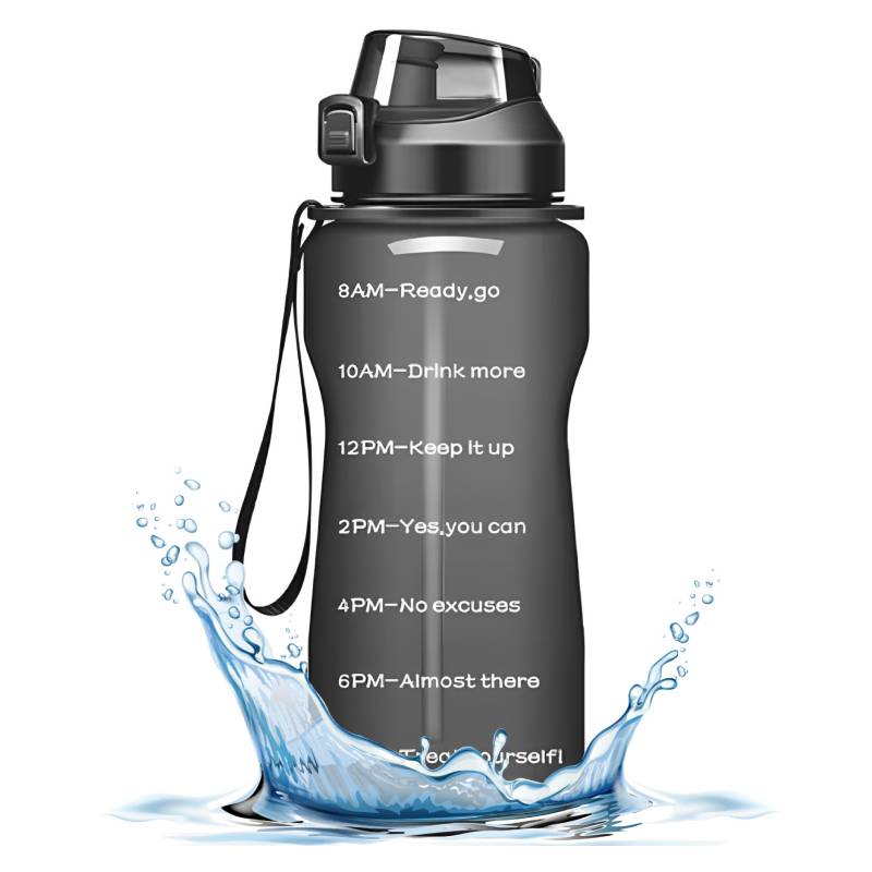Botella de agua deportiva de 2 litros
