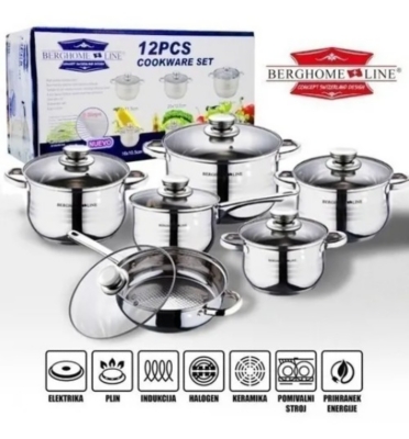 Bateria De Cocina Juego De Ollas 12pzs Piezas Royalty+line