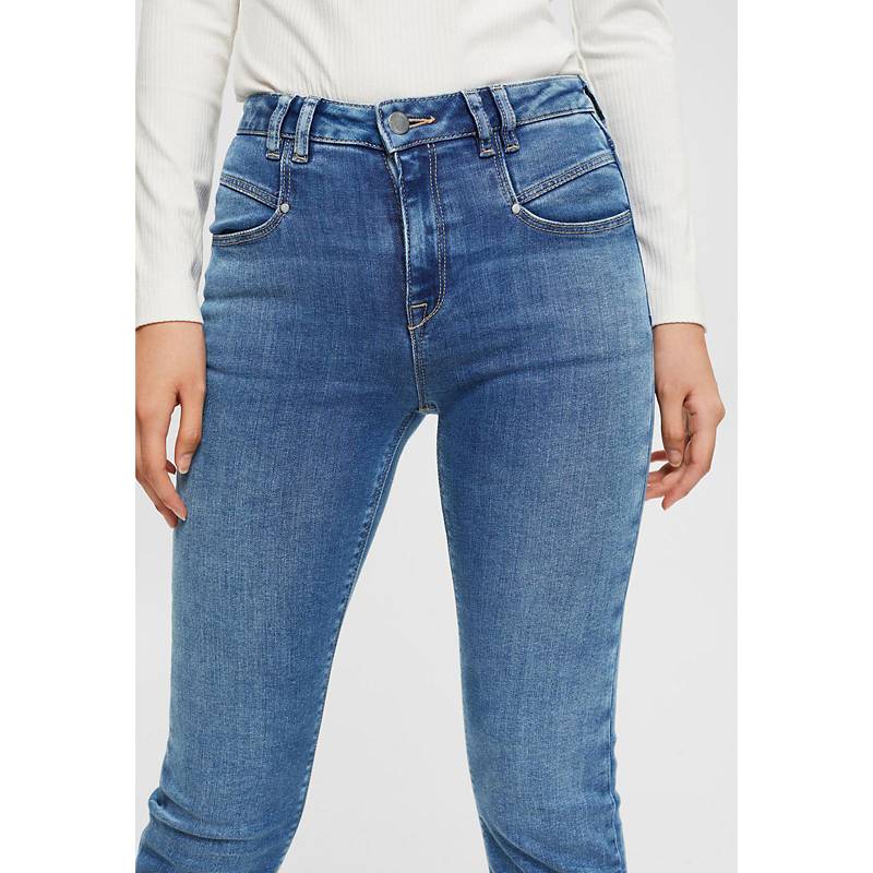 Jeans Acampanados De Cintura Alta Mujer Esprit Denim - Jeans y Pantalones