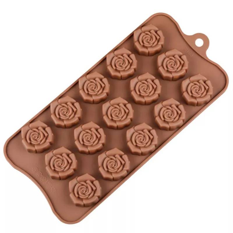 Generico Molde De Silicona Para Chocolate Rosas