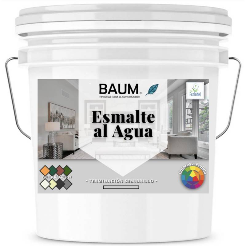 BAUM - Tineta Esmalte al Agua Ultra Blanco Pintura Extra Cubriente