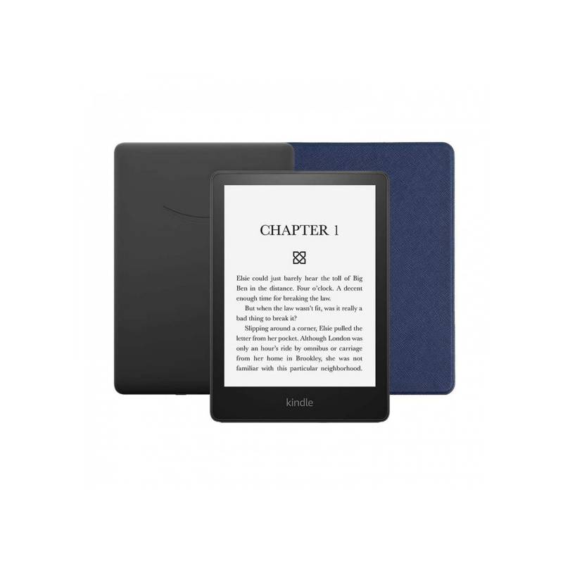 AMAZON - E-reader Kindle Paperwhite Signature Edition 32GB Negro Funda Color AMAZON Azul