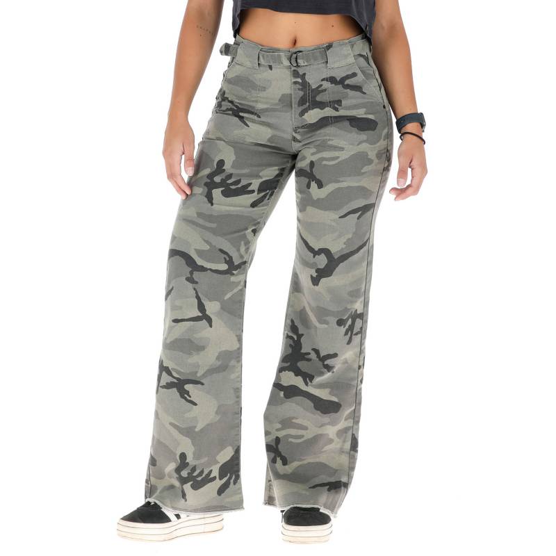 BUFFALO CHILE Pantalon Frayed Jeans Militar Mujer