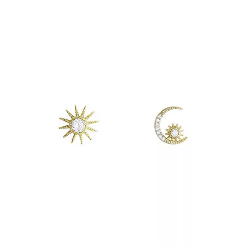 GENERICO - Aros Luna y Estrella de plata 925