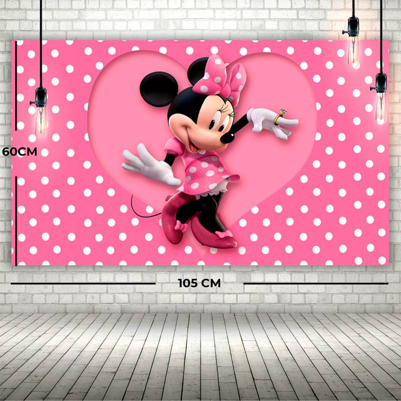 PROIC Fondo para decoracion de Cumpleaños - Minnie Mouse