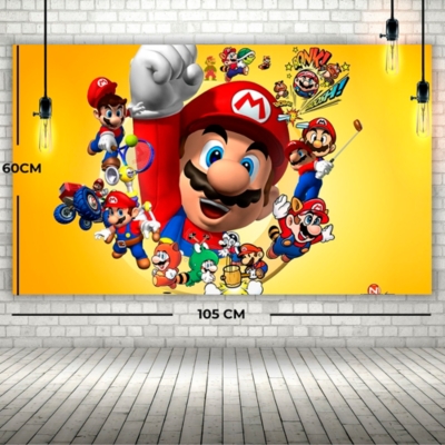 PROIC Fondo para decoracion de Cumpleaños - Mario Bros