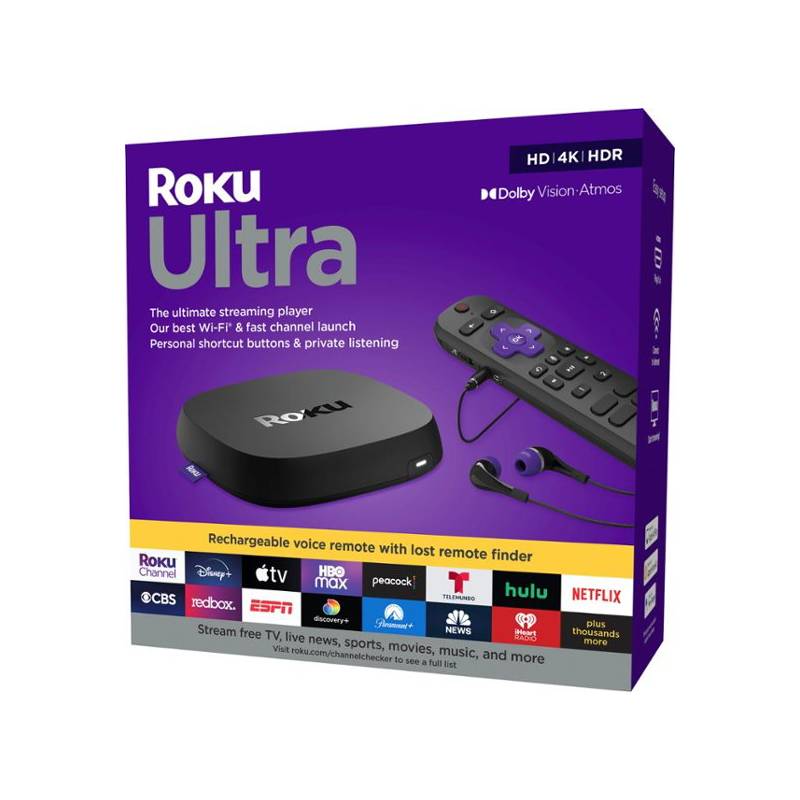 ROKU - Roku Ultra 4k 2022 Con Control De Voz 4802r - Negro