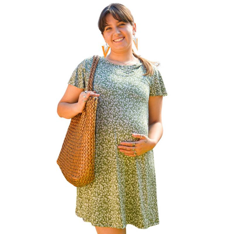 Vestido Maternal y Lactancia Celeste – Mitima