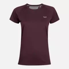 LIPPI - Polera Mujer Core Q-Dry Breathing T-Shirt Burdeo Lippi