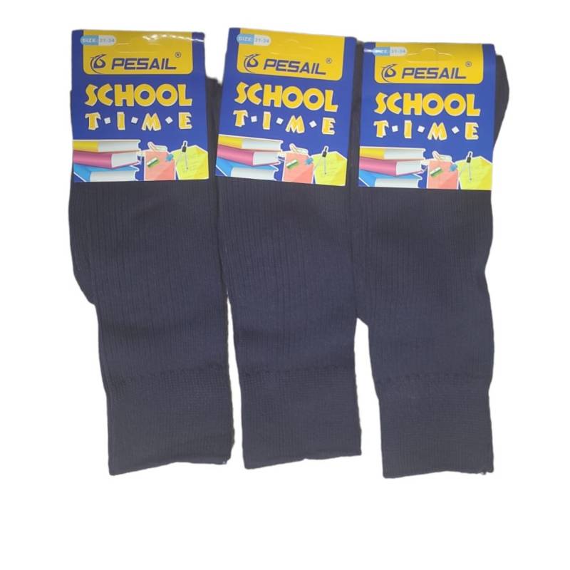 Calcetines lisos de algodón para niños Talla 12 Color MARINO