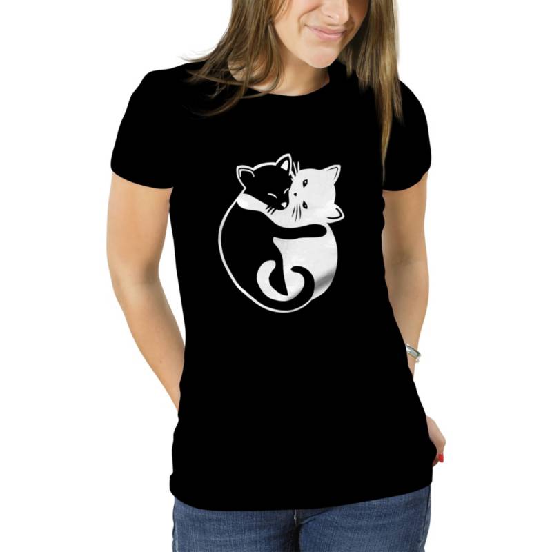 GENERICO Polera Mujer dise o gatitos abrazados gato D2 falabella