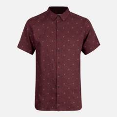 LIPPI - Camisa Hombre One Way Short Sleeve Shirt Print Burdeo Lippi