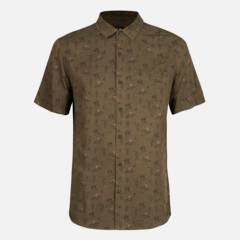 LIPPI - Camisa Hombre Woodpecker Short Sleeve Shirt Print Verde Militar Lippi