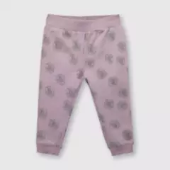 COLLOKY - Pantalón de bebe niña flores violeta (3 a 36 meses)