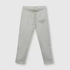 COLLOKY - Pantalón de niña de buzo estampado gris melange (2 a 12 años)