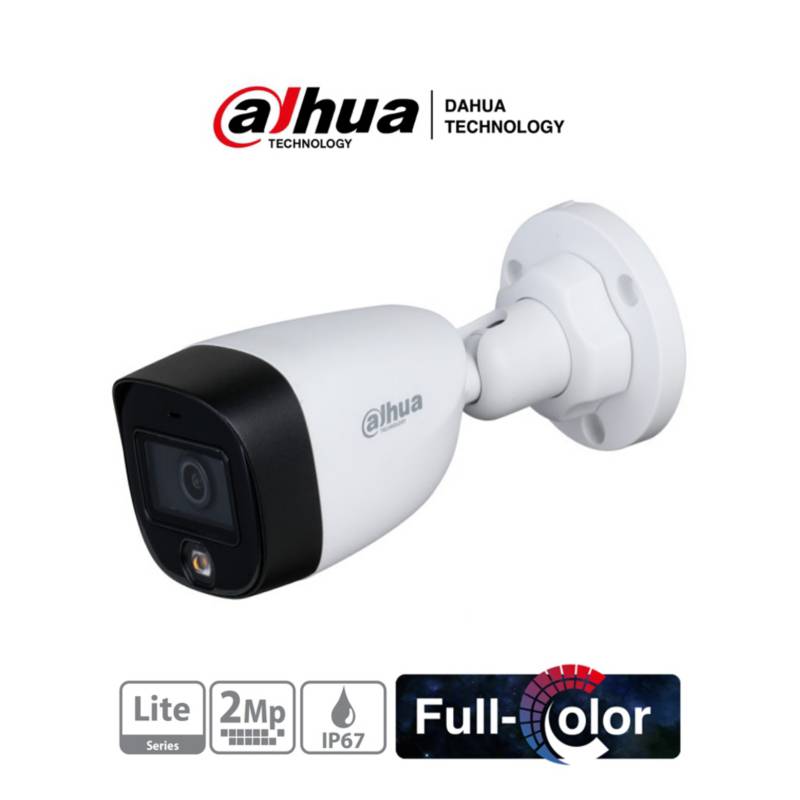 DAHUA - Cámara Dahua HDCVI EXTERIOR Full-Color 2MP 1080P 28mm LED20 IP67