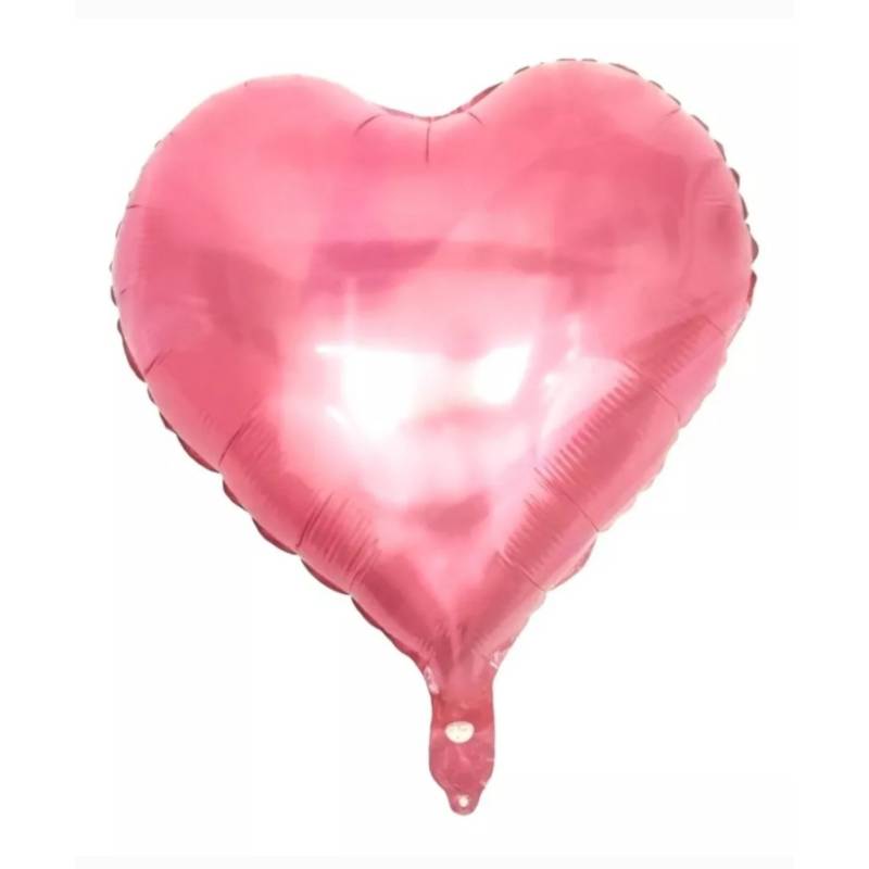 Globos Corazón Metalizado Rosa x 2 Unidades – Cotillon La Estrella