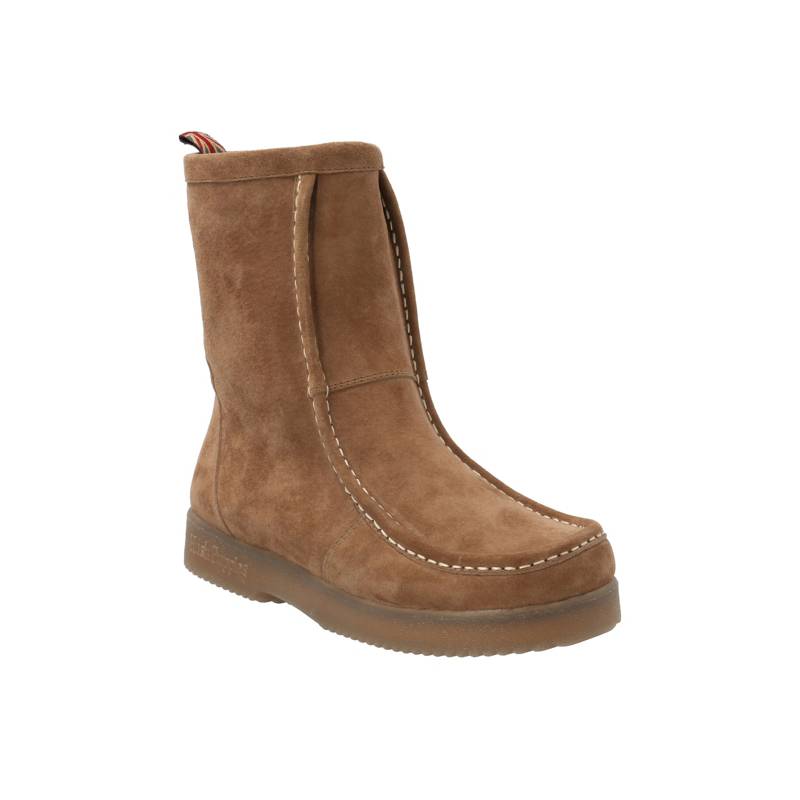 HUSH PUPPIES Botas Planas Bota cuero mujer yukon marr n HUSH