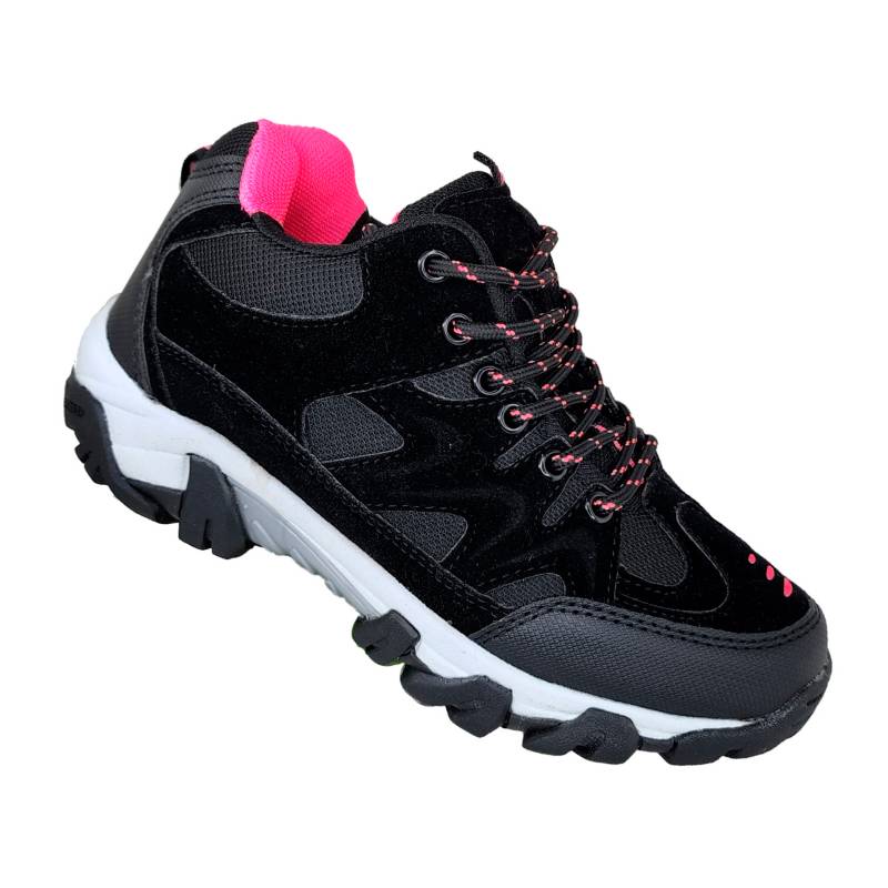 GENERICO Zapatillas Outdoor Invierno Mujer Negro Fucsia 3133