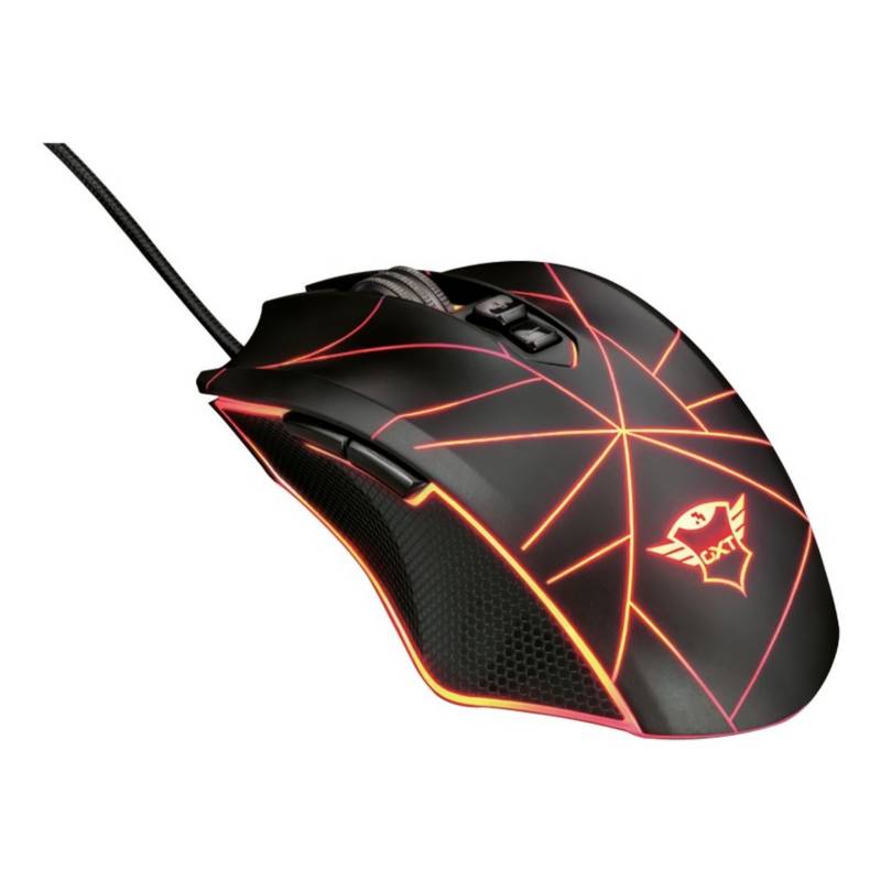 Mouse Trust Gaming Izza Usb Negro Rgb Gxt 105 Ambidiestro Dpi 800