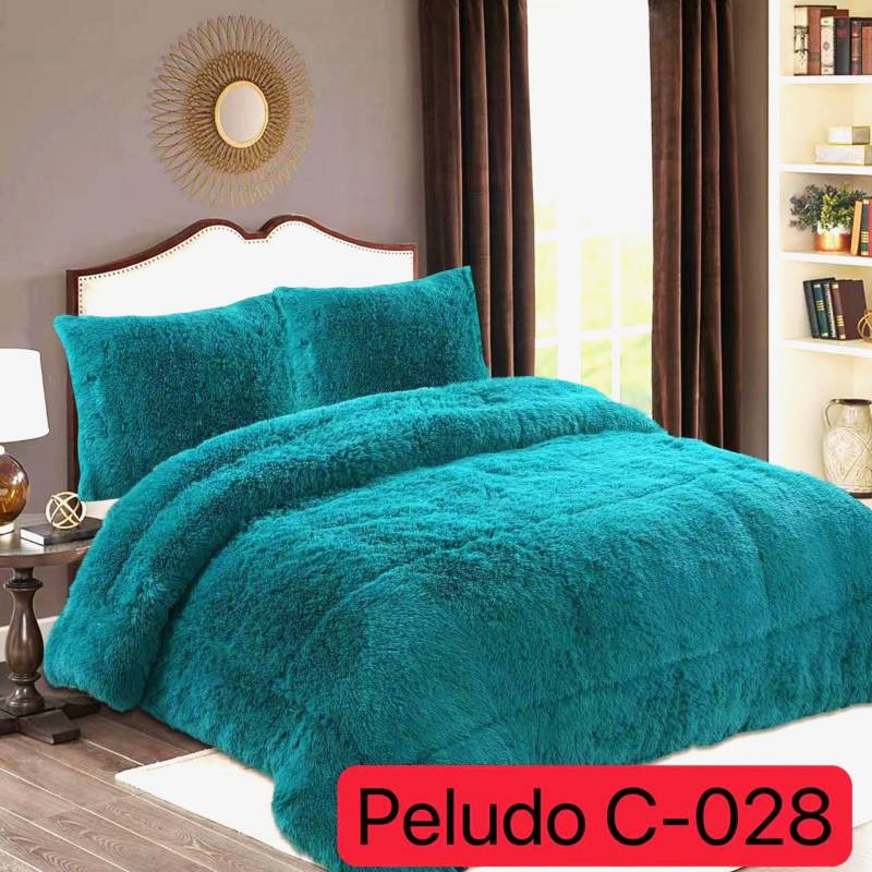 GENERICO Cobertor Peludo Cama King - Celeste