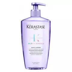 KERASTASE - Shampoo Hidratante Cabello Rubio O Decolorado Bain Lumiere Blond Absolu 500ml Kerastase