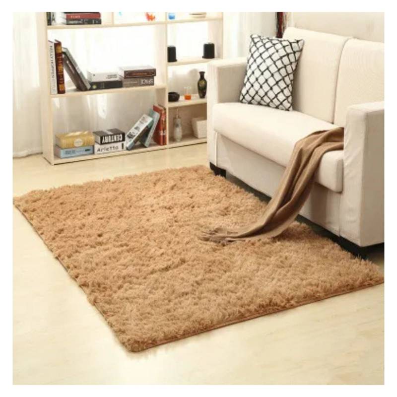 Generico Alfombra Peluda Tipo Shaggy 80x120 Color Beige