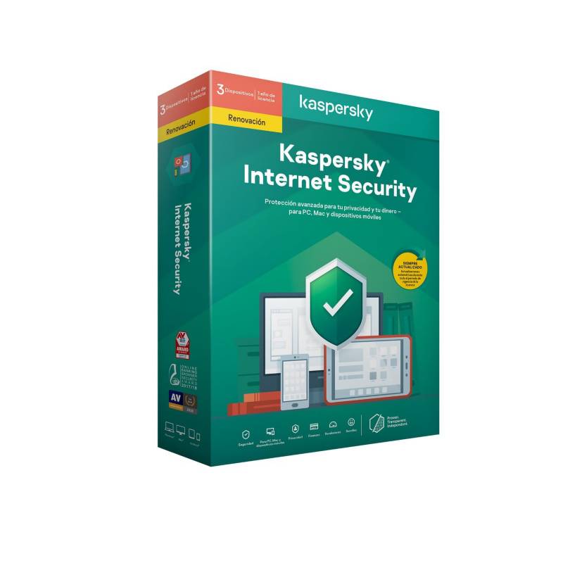 KASPERSKY - Kaspersky Internet Security Renovación 3 Pc 1 Año