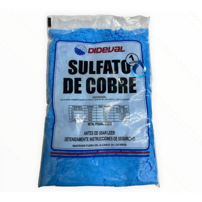 GENERICO Sulfato De Cobre Alguicida Anti Hongos Para Piscinas 1 Kg