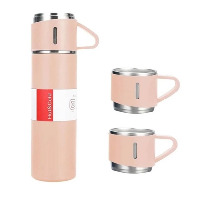 Set Termo Para Agua Caliente Termo Café + 3 Tazas se envían colores  surtidos