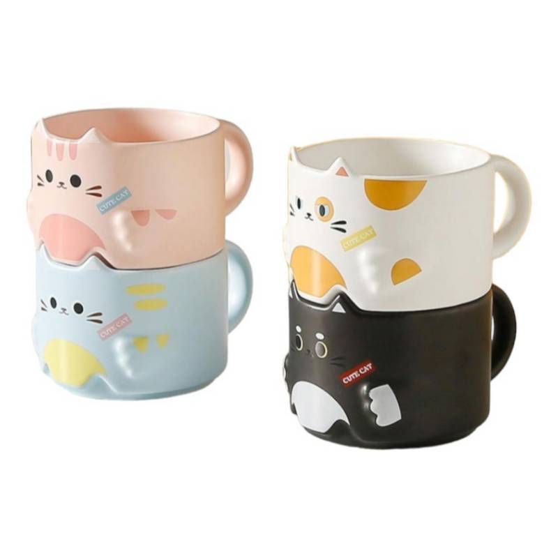 PACK DE DOS TAZAS GATOS