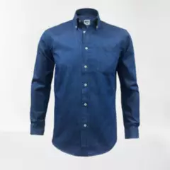 SGVI - Camisa Denim Sgvi Azul Regular Fitt