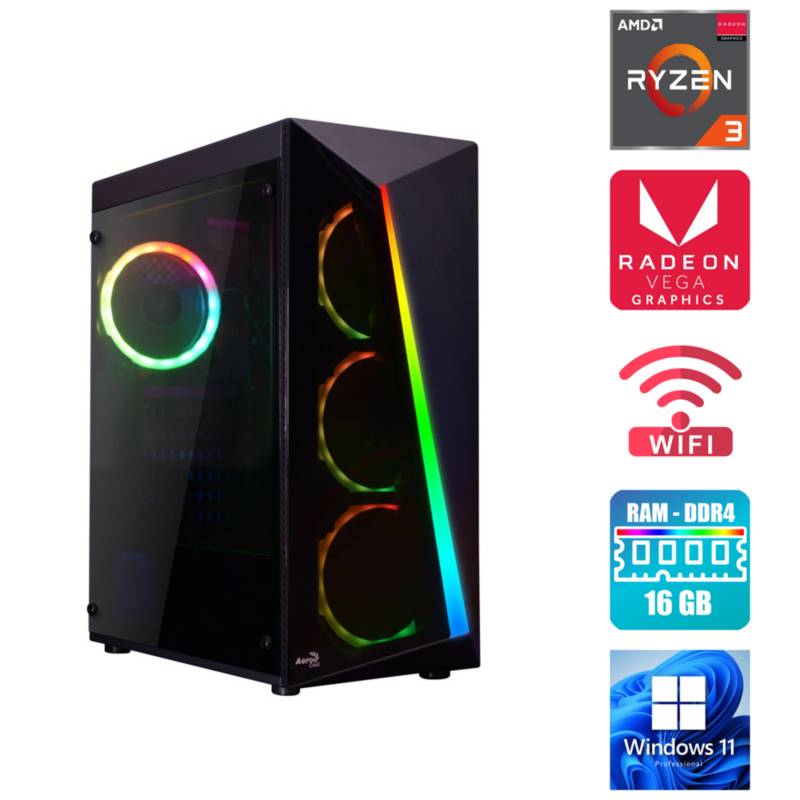 AMD CORP AMD Ryzen 3 3200G Graficos VEGA 16 GB RAM SSD 500GB