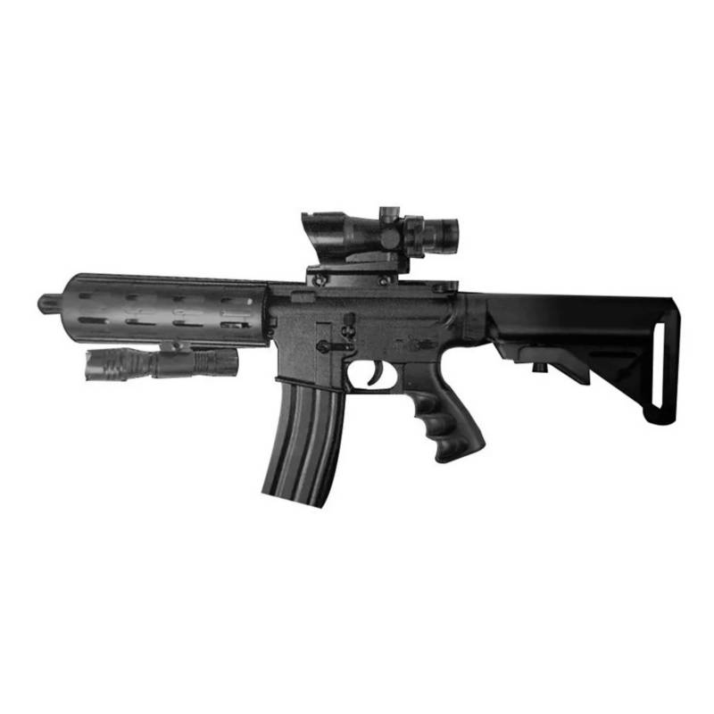 GENERICO Fusiles Airsoft Fusil Airsoft M16 60cm + 100 Balines En Caja