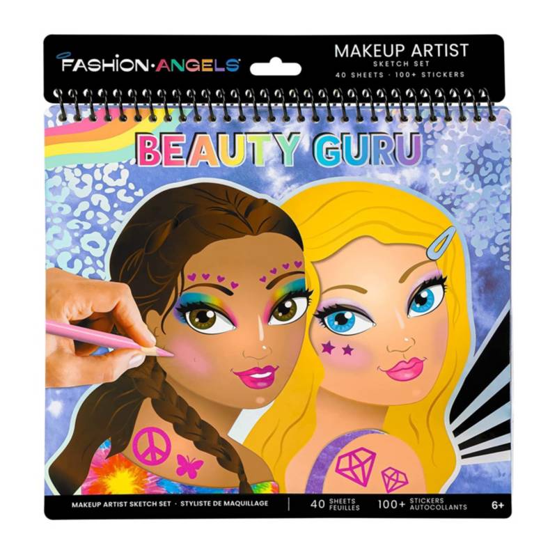 Cuaderno para dibujar y diseñar rostros juguete niñas Fashion