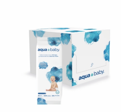 Caja de 24 Bolsas de 30 Toallitas Húmedas Aqua Baby - Aqua Baby