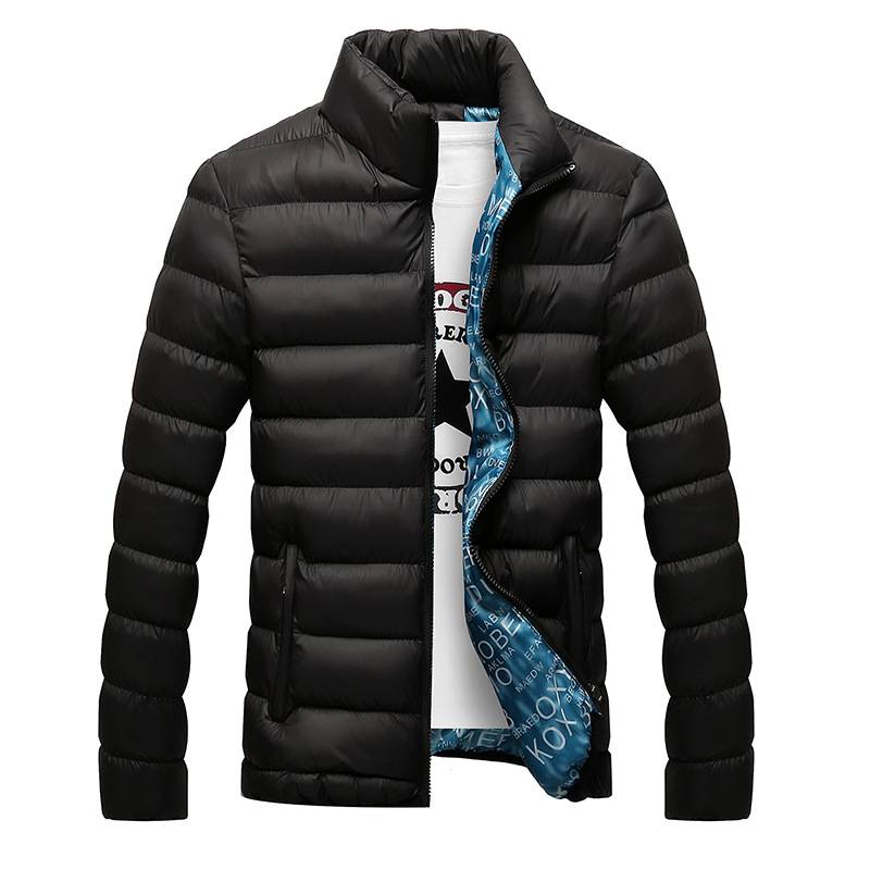 Chaqueta de hombre cremallera invierno -negro GENERICO