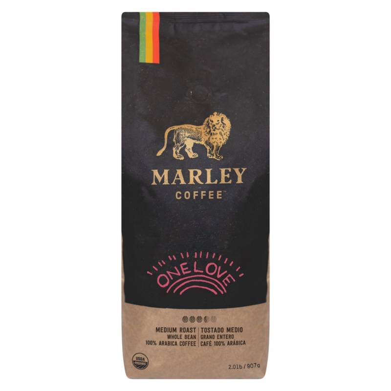 MARLEY COFFEE - Café grano entero orgánico · One Love 907 g