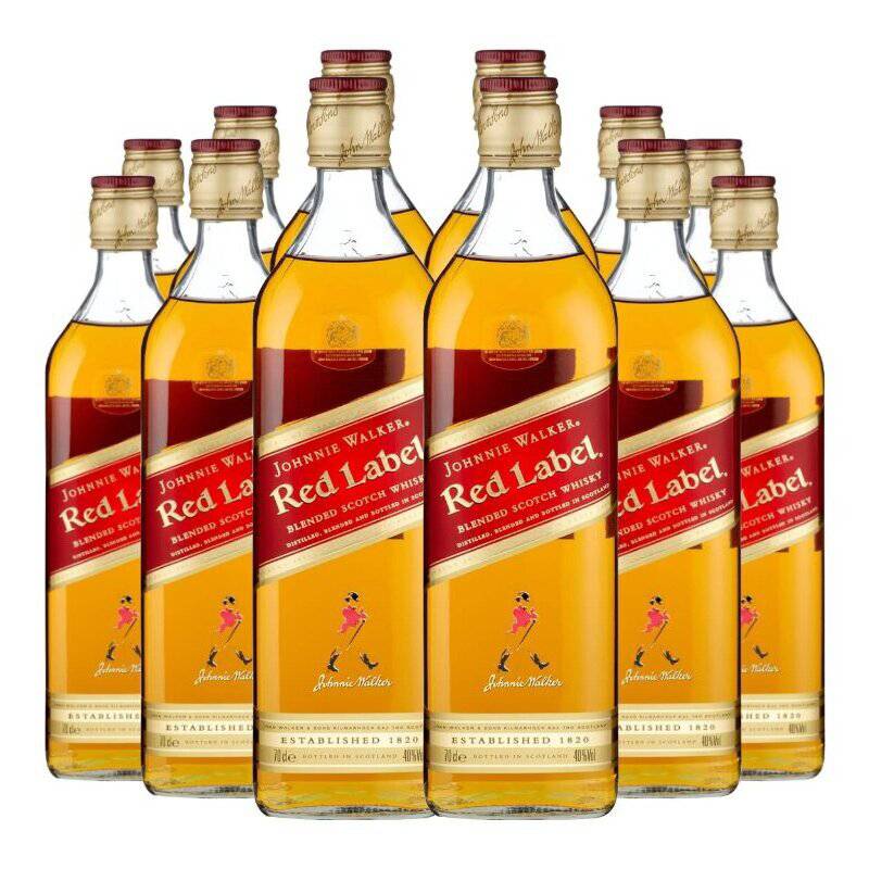Johnnie Walker - 12 Whisky Johnnie Walker Red Label 750 Cc