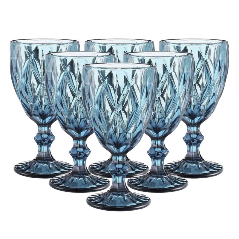Elegancia y color en tu mesa con estas hermosas copas de vidrio
