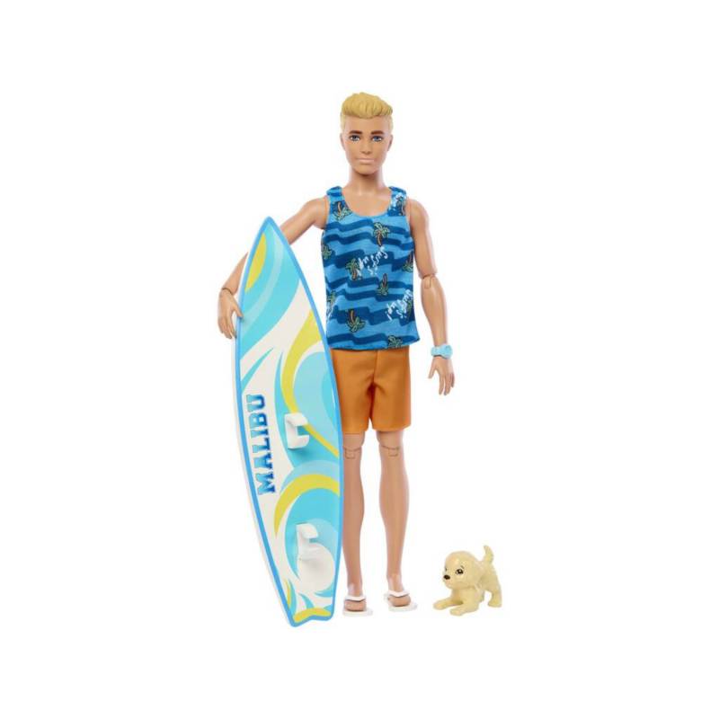 BARBIE - Ken Barbie Surf Articulado Hpt50 Mattel