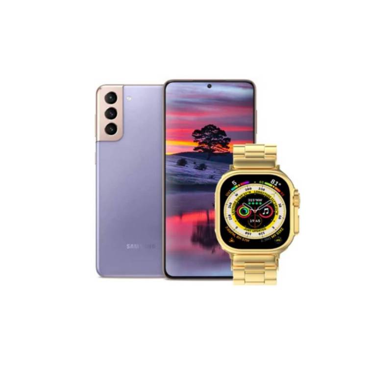 SAMSUNG - Samsung Galaxy S21 5G 128GB Púrpura  Smartwatch Ultra Gold Obsequio