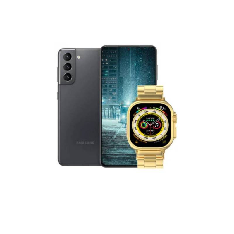 SAMSUNG - Samsung Galaxy S21 5G 128GB Negro  Smartwatch Ultra Gold Obsequio
