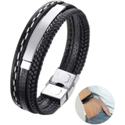 GENERICO Pulseras Brazalete Vikingo Pulsera Cuero Hombre Mujer