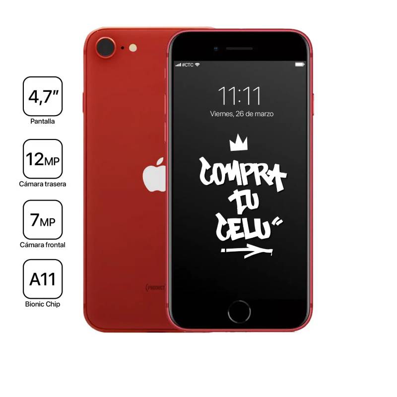 APPLE - iPhone SE 2020 (PRODUCT) RED 64GB - Reacondicionado - Excelente Estado